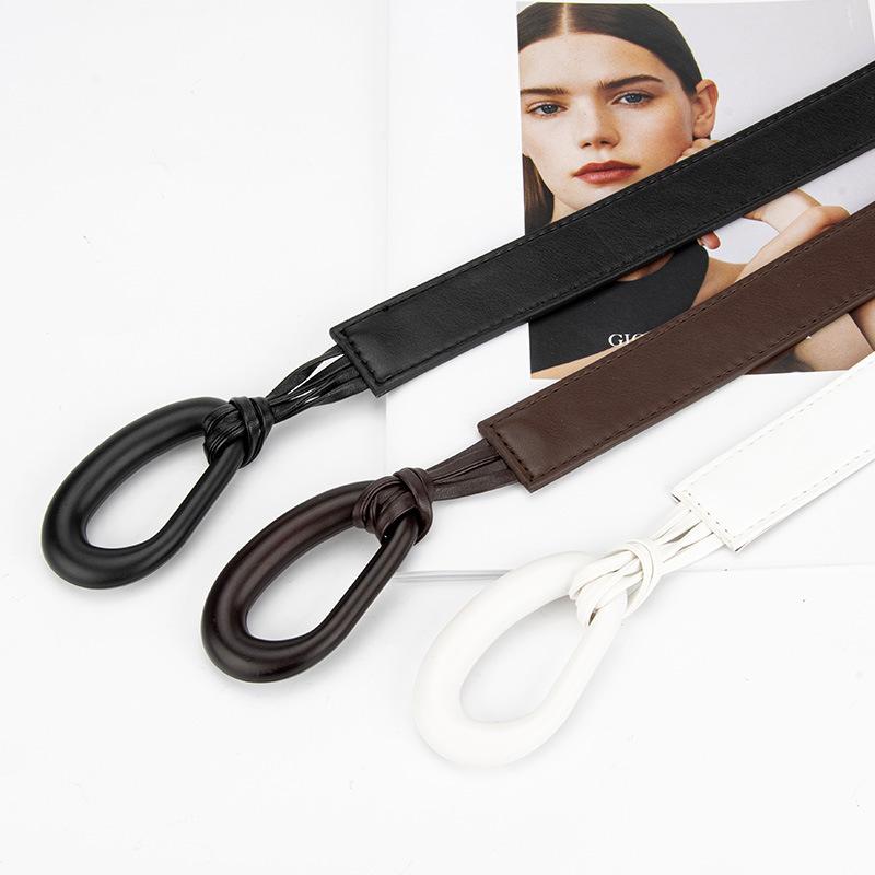 Simple Casual and High-end Knotted Waist Rope for Women's Decorative Dress Matching PU Belt Waist Fashion Waist Chain for Women