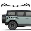 2PCS Car Door Side Stickers Mountain Pattern Vinyl Decals Waterproof Car Body Decoration Stickers Accessories For Ford Bronco
