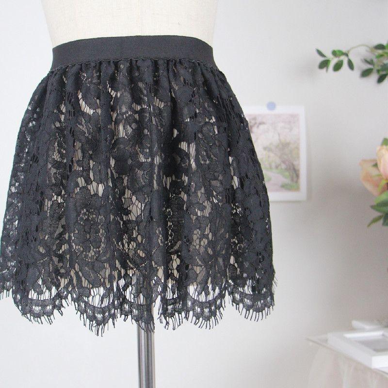 Spring and Autumn Women's Plus Size Layered Lace Hip-Covering Short Skirt Apron
