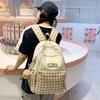 Children's Schoolbag Women's Plaid Backpack Student Backpack