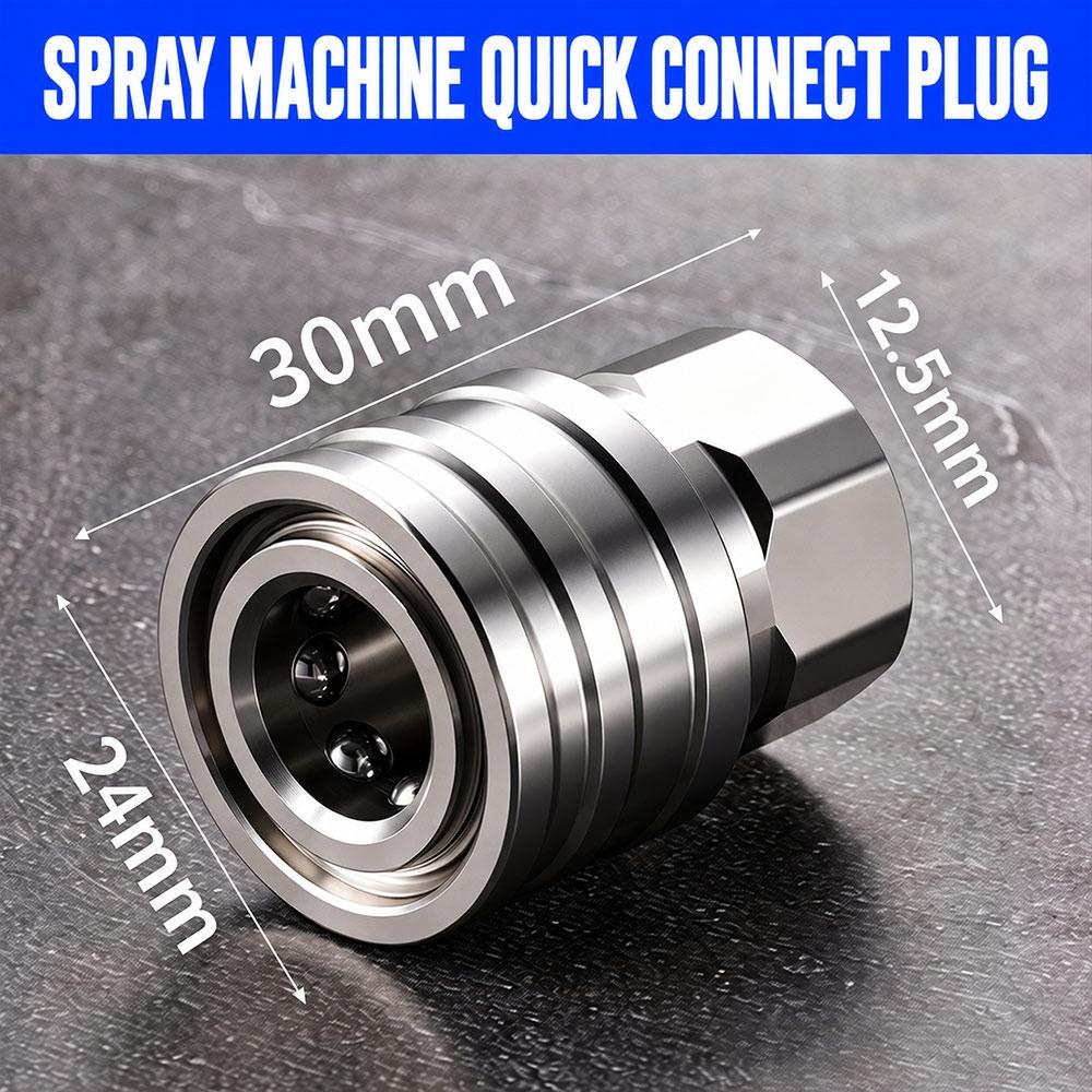 Thickened Quick Coupler 1/4inch Quick Connect Adapter New Spray Fitting for Paint Sprayer