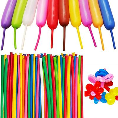 260q 100pcs Long Balloons Kit 1.8g Thickened Latex Skinny Balloons For Birthday Party Wedding