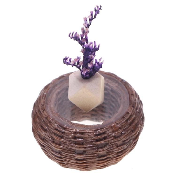 Detailed Resin Wicker Dining Set For Miniature Displays Pretend Playset Craftsmanship Ideal For Dollhouses