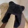 Bear Ear Hat Bear Earflap Beanie Hat Ski Hat Hooded Hat Fleece Earflap Beanie Bomber Hat Plush Trapper Hat