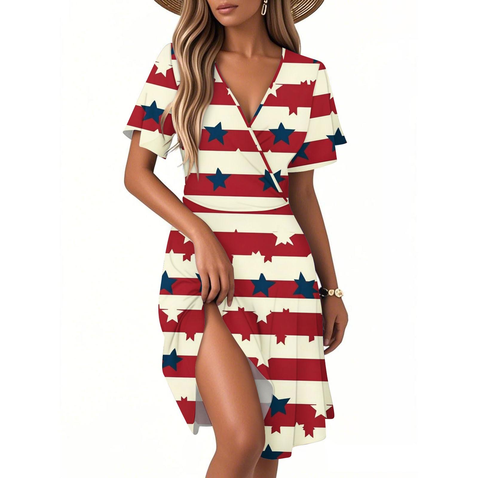 

Женское повседневное модное платье с винтажным цветочным принтом и коротким рукавом и V-образным вырезом L