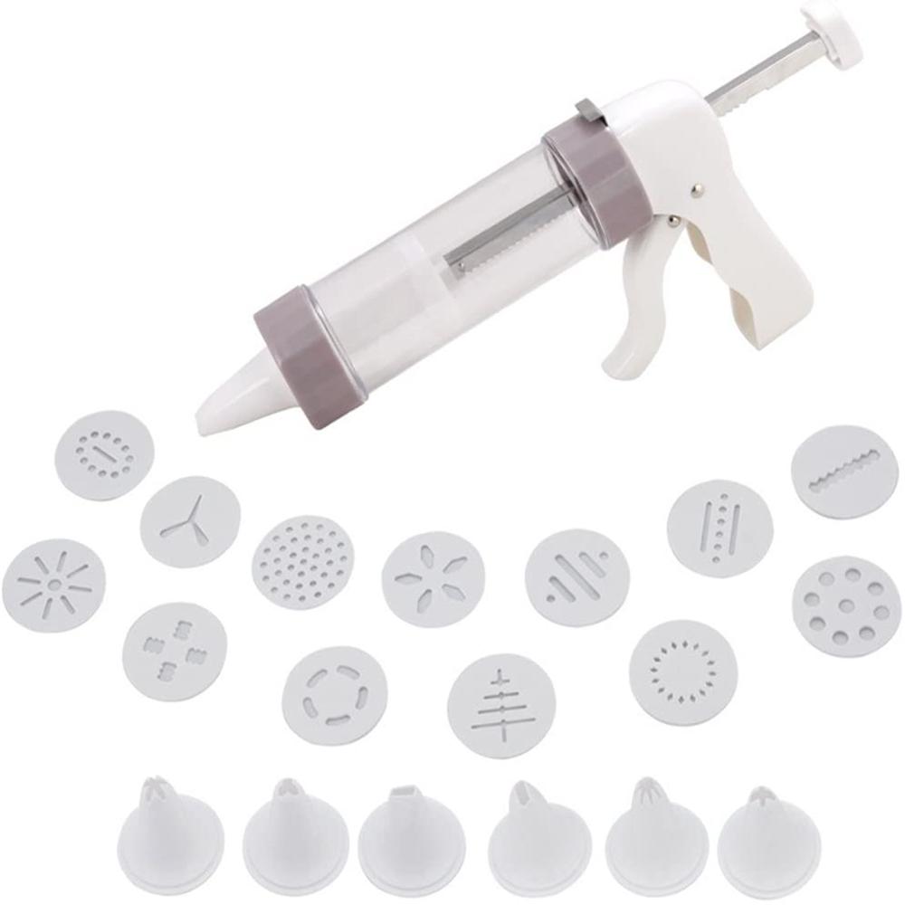 DIY Manual Cookie Press Maker Machine, Decorating Squeezing Machine,Making Mousse Icing Pastry Bread Mould, Cake Decorating Tool