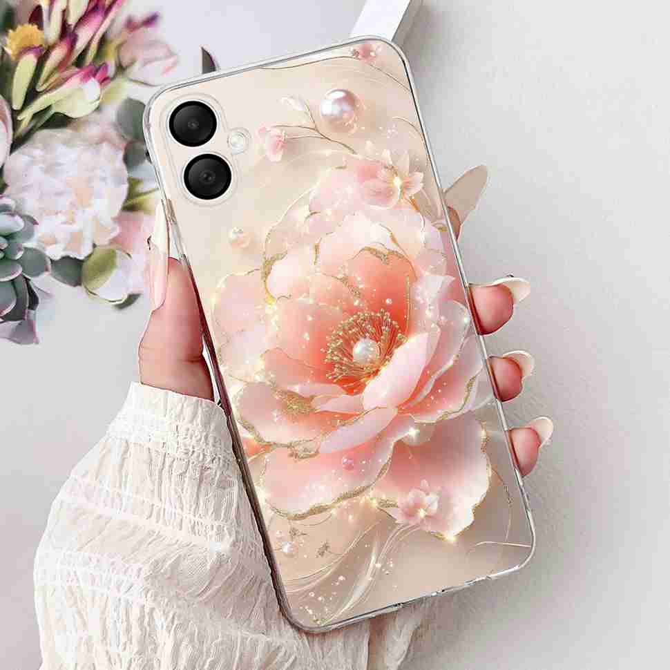 For Samsung Galaxy A06 Case A065F A065M Fashion Girls Flowers Soft Silicone Back Cover For Samsung A06 A05 SamsungA05 Case