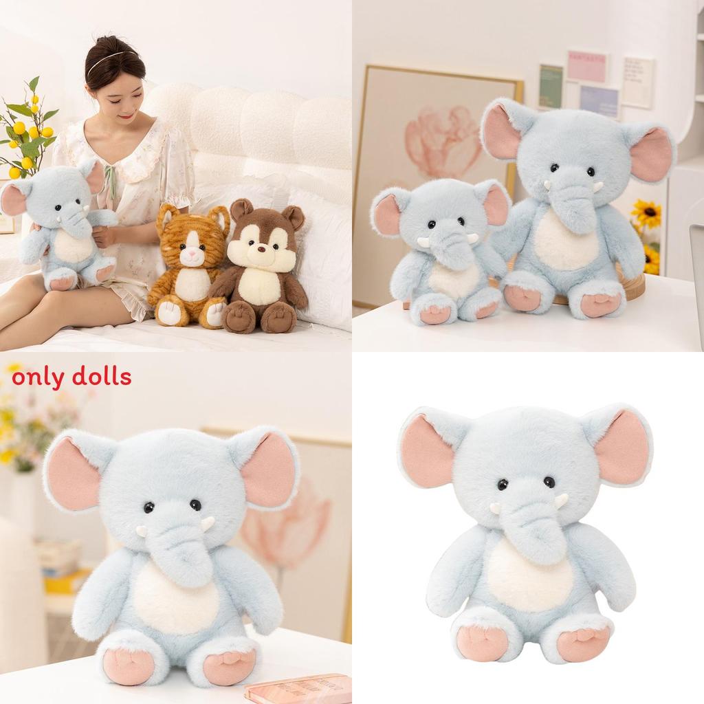 Cartoon Eichhörnchen und Elefant Plüschtier mit Eichhörnchen und Elefant Zeichentrickfiguren für Kinder Geburtstagsgeschenk
