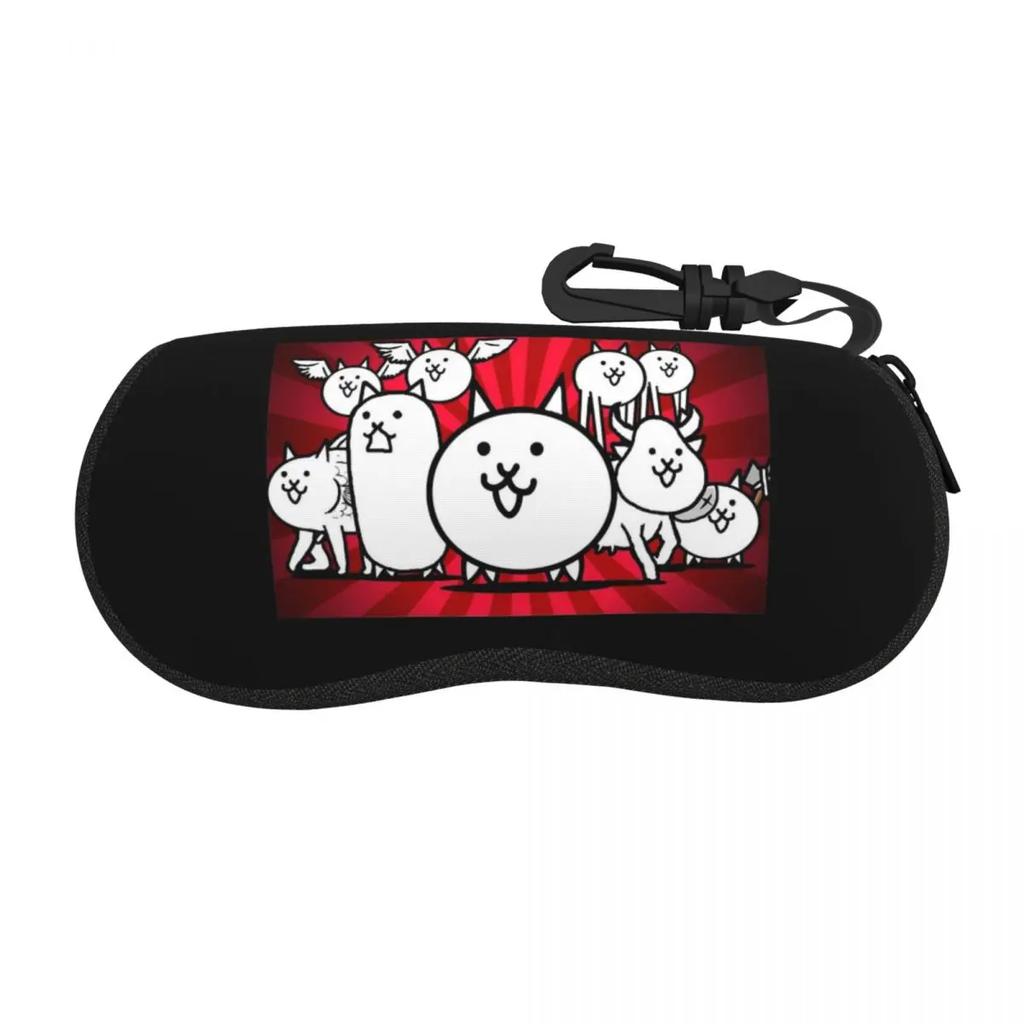 Nyanko Great War Battle Cats Shell Glasses Case Protective Sunglasses Box Women Men Soft Eyeglasses Bag Pouch