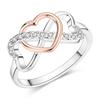 NEW Fashion 925 Silver Simple Infinity Finger Ring For Women Sparkling Twisted Stackable Rings Popular Anillo Engagement Jewelry
