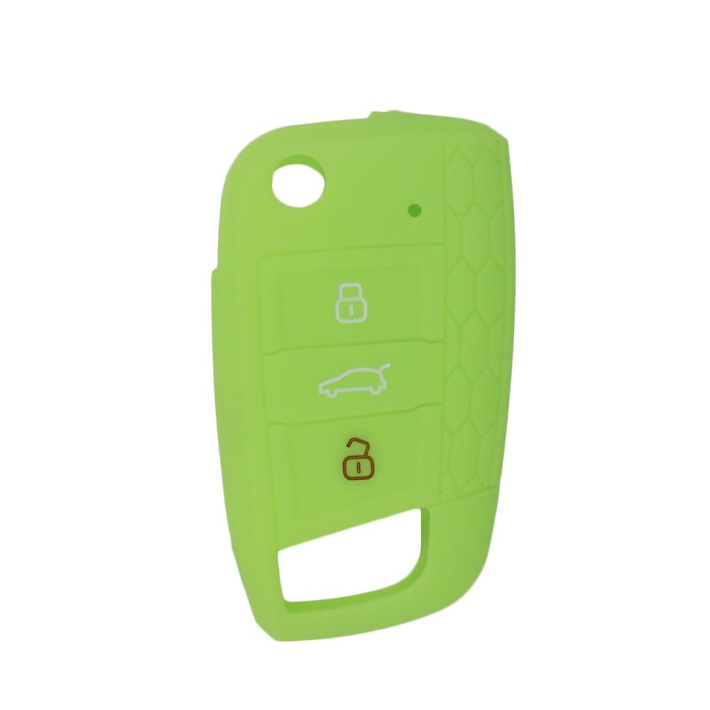 For Volkswagen GTI Folding 3-button Silicone Key Bag and New Passat Honeycomb Soft Rubber Car Remote Control Protective Cover