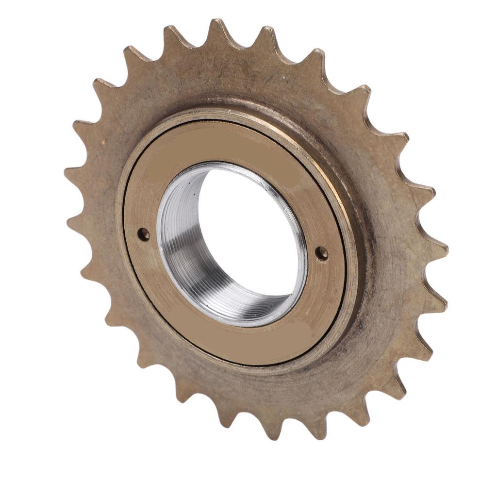 Single Speed Bike Freewheel Threaded Type Steel 24 Teeth Freewheel Cycling Replacement for 1 2in 1 8in One Speed Chains