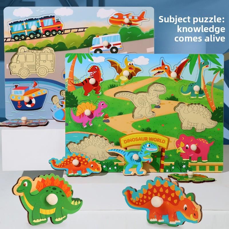 Diy Wooden Stacking Puzzle For Kids With Colorful Scenes And Fine Motor Skill Development