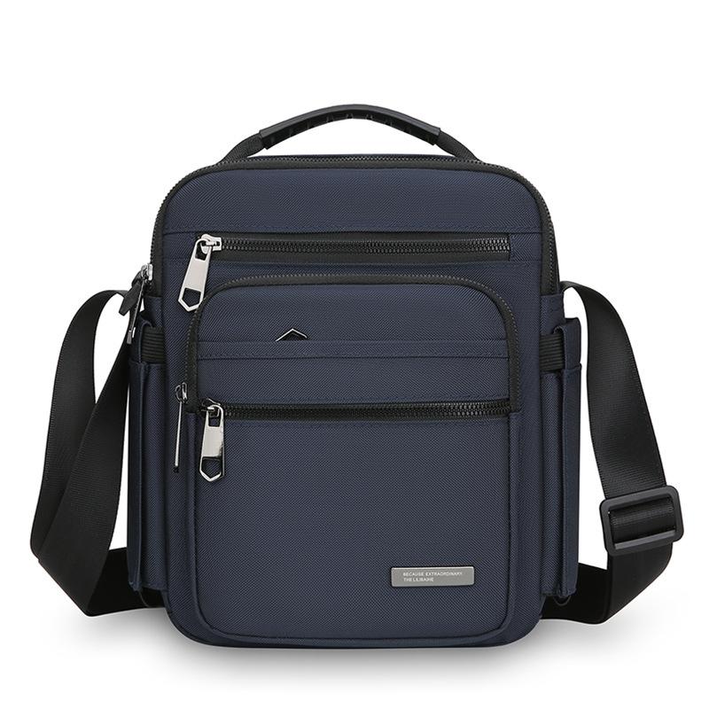 

Men s Oxford Cloth Crossbody Bag - Multi-Pocket Waterproof Shoulder Bag for Commute/Daily (4 Color Options) синій