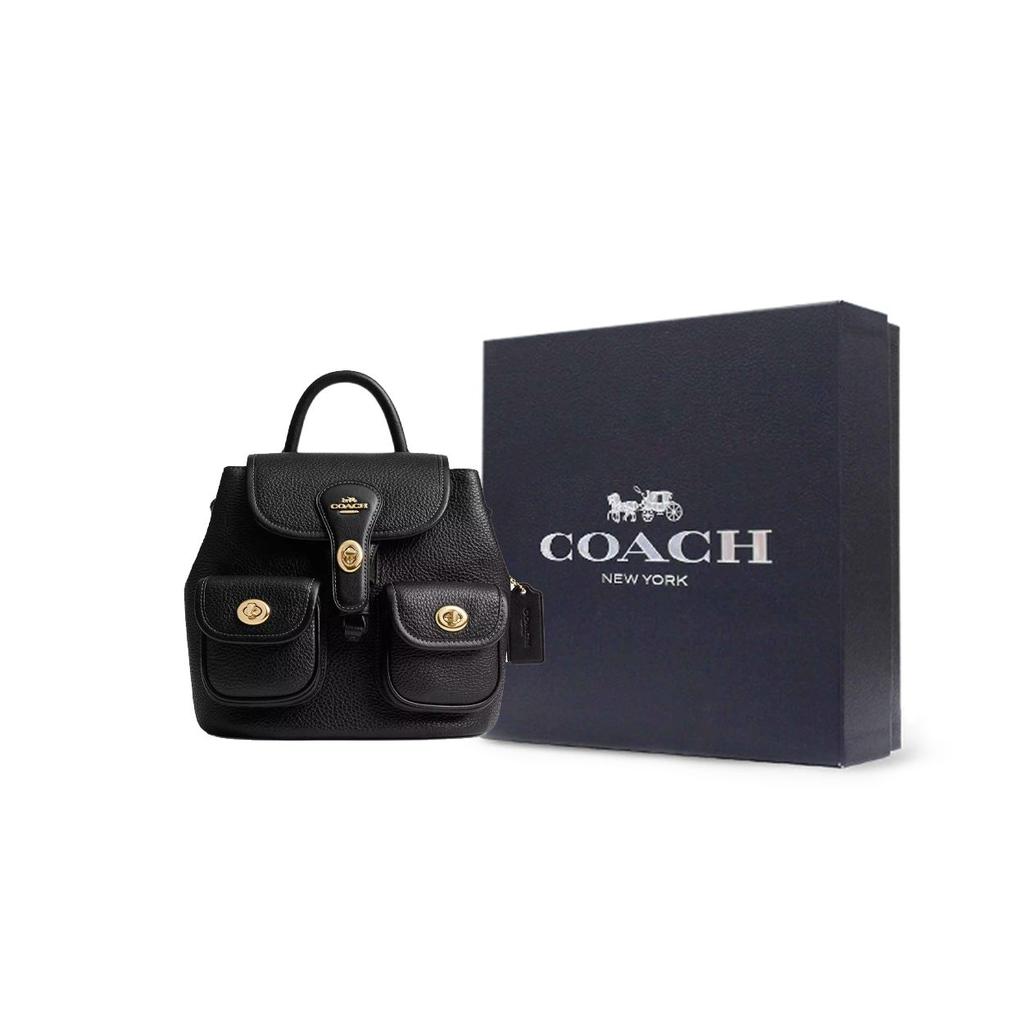 Coach Zaino Hadley 23 Logo Pelle Liscia Medio Donna Nero CBH09-IMBLK