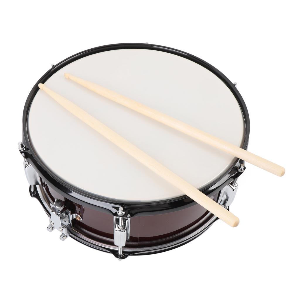 14x5.5in Snare Drum Set Blue Transparent Polyester Drumhead Professional Snare Drum Wine Red Finish