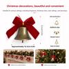 Christmas Bell Decorations Set With Red Bows And Vintage Brass Style For Holiday Tree And Staircase Decor