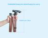 Elderly Trekking Pole Lightweight Foldable Aluminum Alloy Adjustable Length 4-Section Climbing Walking Hiking Travel Plastic