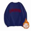 Oversized Vintage Fleece-Lined Crew Neck Sweatshirt - 450G Heavyweight, Autumn/Winter Streetwear