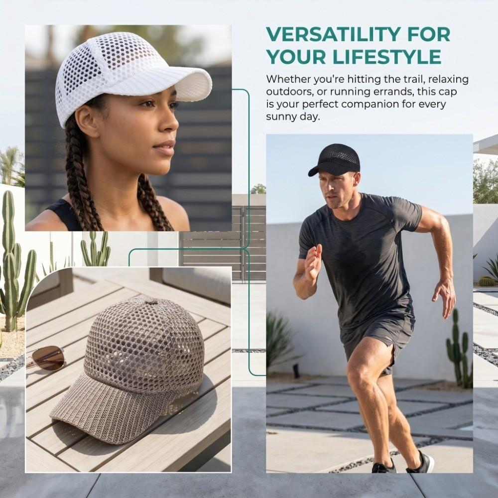 Foldable Quick-Dry Baseball Cap UV Protection Trucker Cap Fashion Mesh Duck Tongue Hat  Hiking