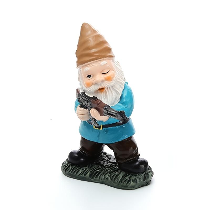 1pc statua di gnomo da giardino gnomo da giardino ornamenti in resina ornamenti artigianali da giardino