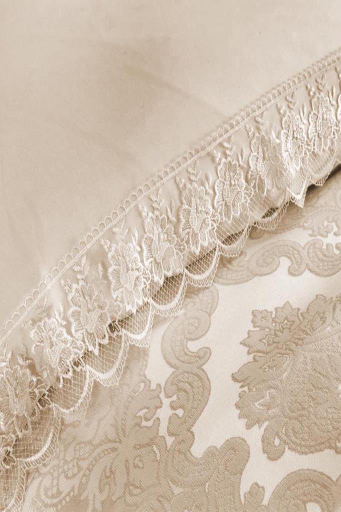 French Lace Lalezar Bridal Set 7 Pieces Cappucino