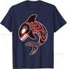 Northwest Coast Orca Native Totem Killer Whale T-Shirt Unisex Cotton Short Sleeve Animal Design Tee