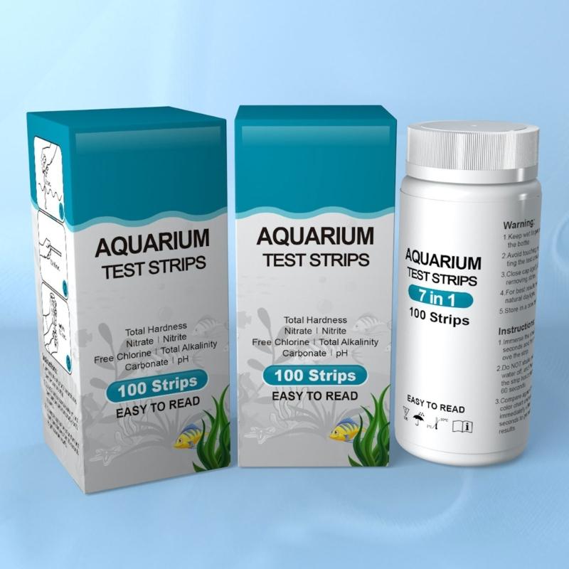 100Pcs Aquarium Test Strips Freshwater Saltwater Aquarium Water Test Strips Water Tester Paper Easy To Use