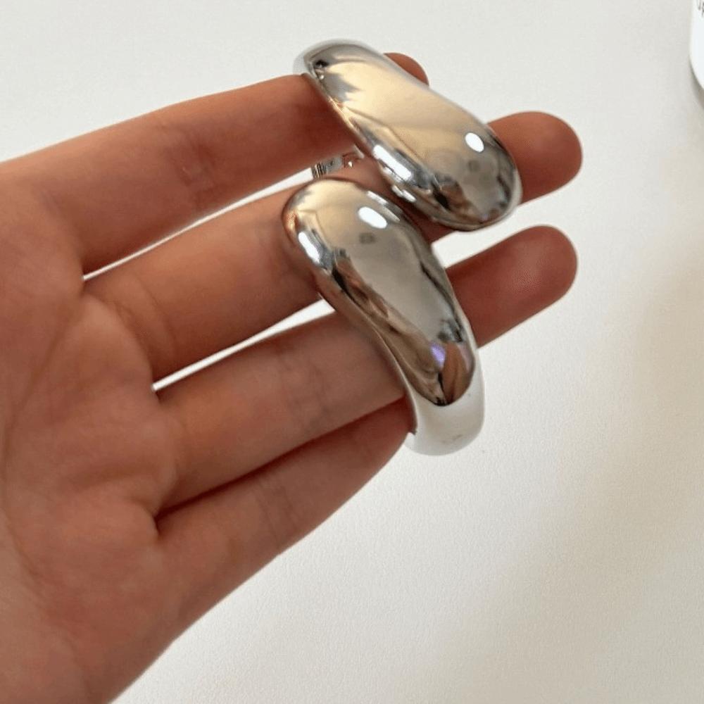 Europe American Style Metal Geometric  Bracelets Wide Drop-shaped Bangle  Decoration