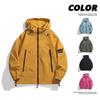 Jacket Men's Streetwear Waterproof Windproof Oversized Workwear Coat for Hiking Camping Fishing Hooded Outdoor Techwear