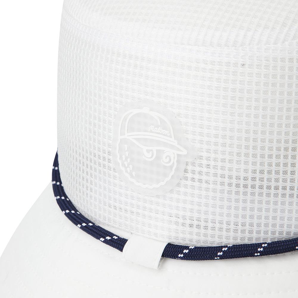 MALBON GOLF Mesh Ventilation Bucket Hat Off White