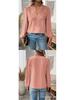 Autumn/Winter V-Neck Lace Long Sleeve Casual Solid Color Women's Top