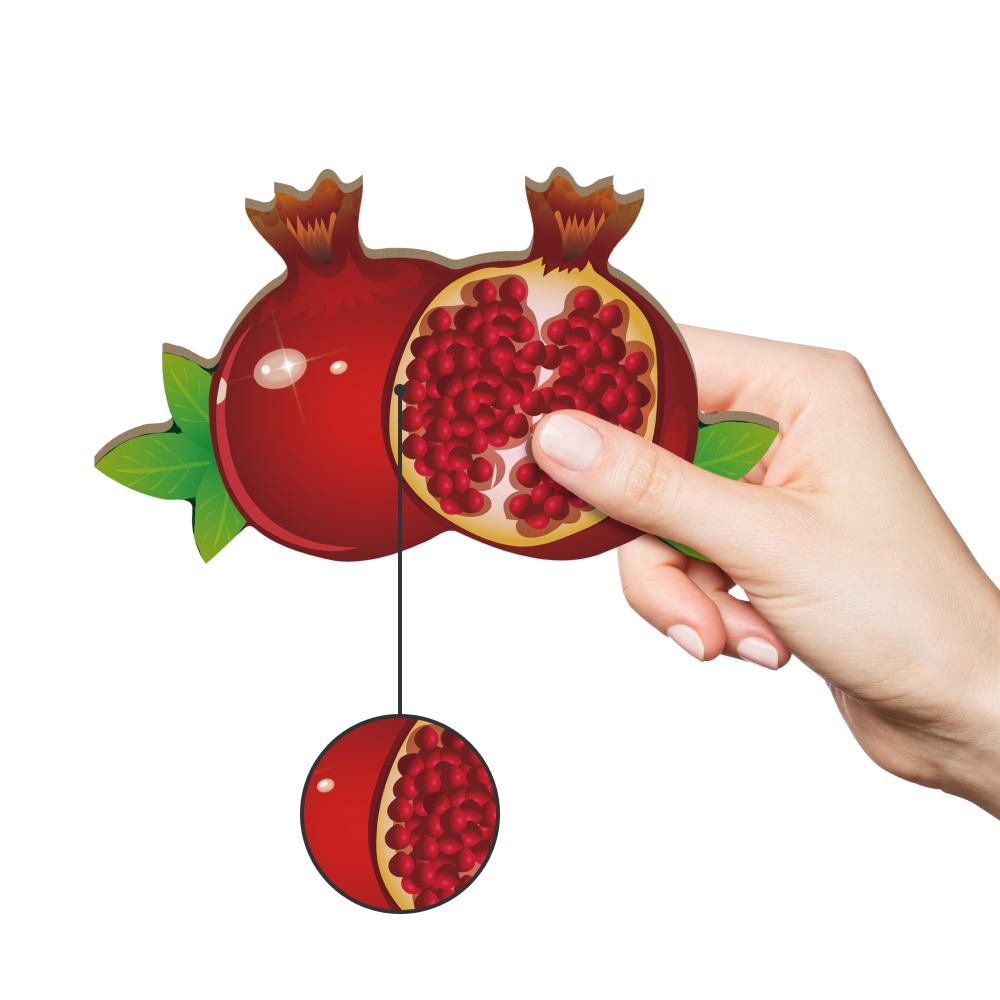 Putuo Decor-Wood Hanging Plaque, Wall Decoration, Farmhouse, Living Room, Shop, Rosh Hashanah,Pomegranate, Apple Honey, 3 Pcs