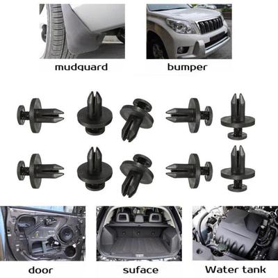 50pcs Auto Bumper Fastener 8mm Hole Rivet Retainer Push Engine Cover Car Door Trim Panel Clip Fasteners