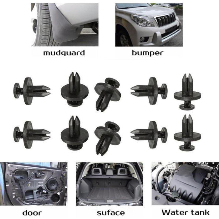 

50pcs Авто бампер крепления 8mm Дыра Ривет Retainer Push Двигатель Обложка автомобиля Отделка панели клип крепления