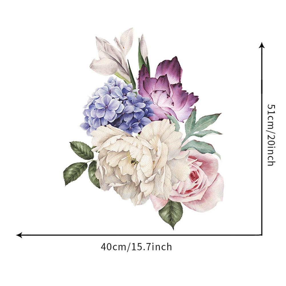 Peony Flower Wall Stickers Wall Decals Romantic Flowers Home Decor For Bedroom Living Room Entrance