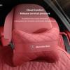 VRN2   Nappa Leather Car Headrest Neck Pillow Lumbar Support For Mercedes Benz AMG E S C A B Class GLE GLS CLA CLE GLC CLS GLA