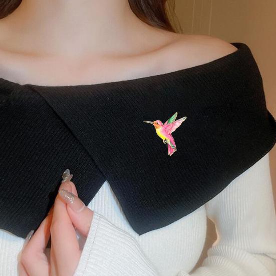Hummingbird Badge Hard Enamel Rubber Backing Pin Jackets Backpacks Hats Lapel Brooch Nature