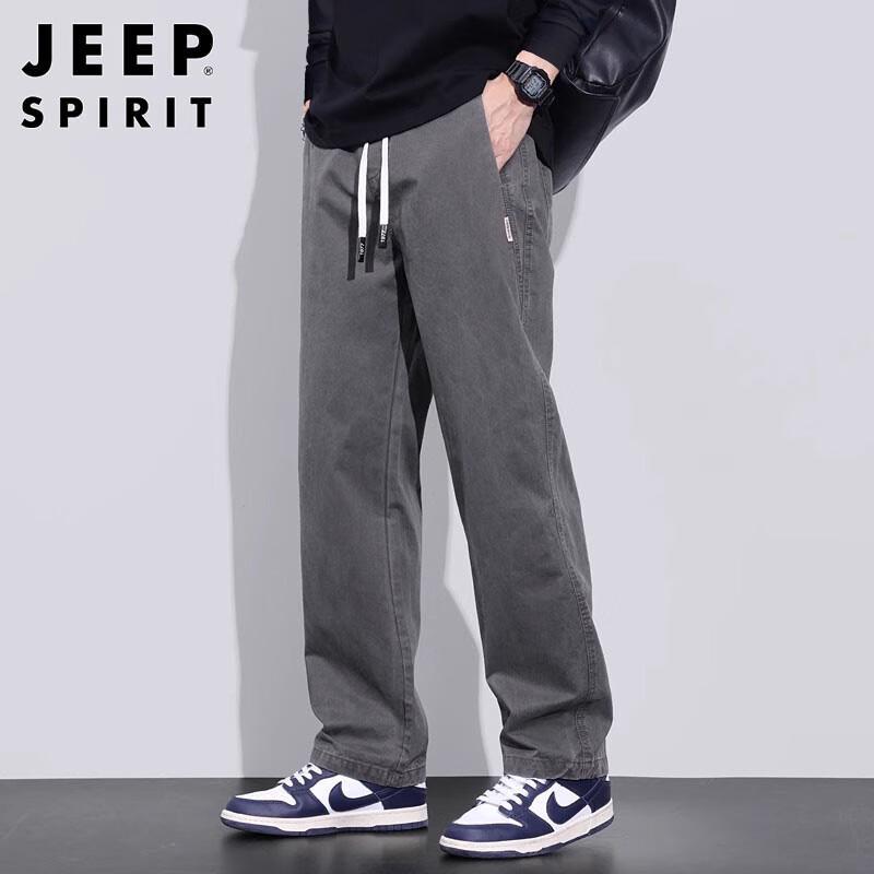 JEEP SPIRIT Herren Baumwolle Locker Gerade Bein Cargohose