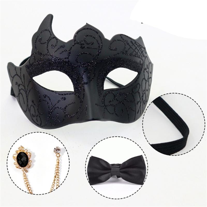 Breathable Half Face Role Play Mask Integrated Crowns And Sparkling Powder Effect For Themed Parties Cosplay Event