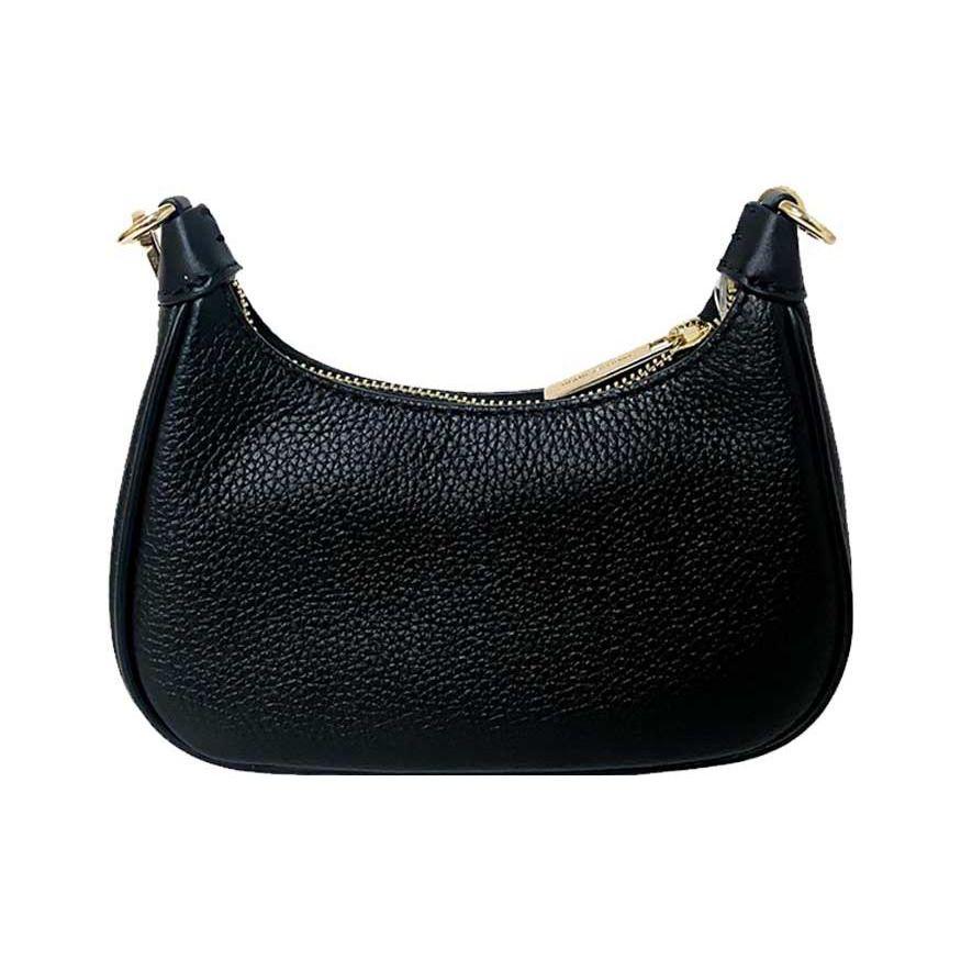 Michael Kors MK Cora 27 Zipper Closure Leather Shoulder Crossbody Mini Bag Women Bags Black 35R3G4CC5L-BLACK