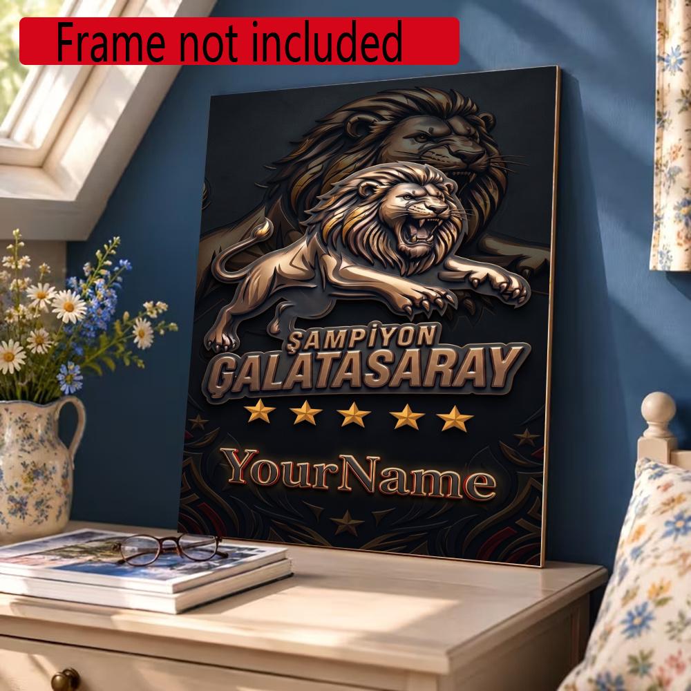 Galatasaray Customize Your Name Diamond Painting Round Diamond Diy Frameless Holiday Artwork Suitable For Home Office Wall Decoration