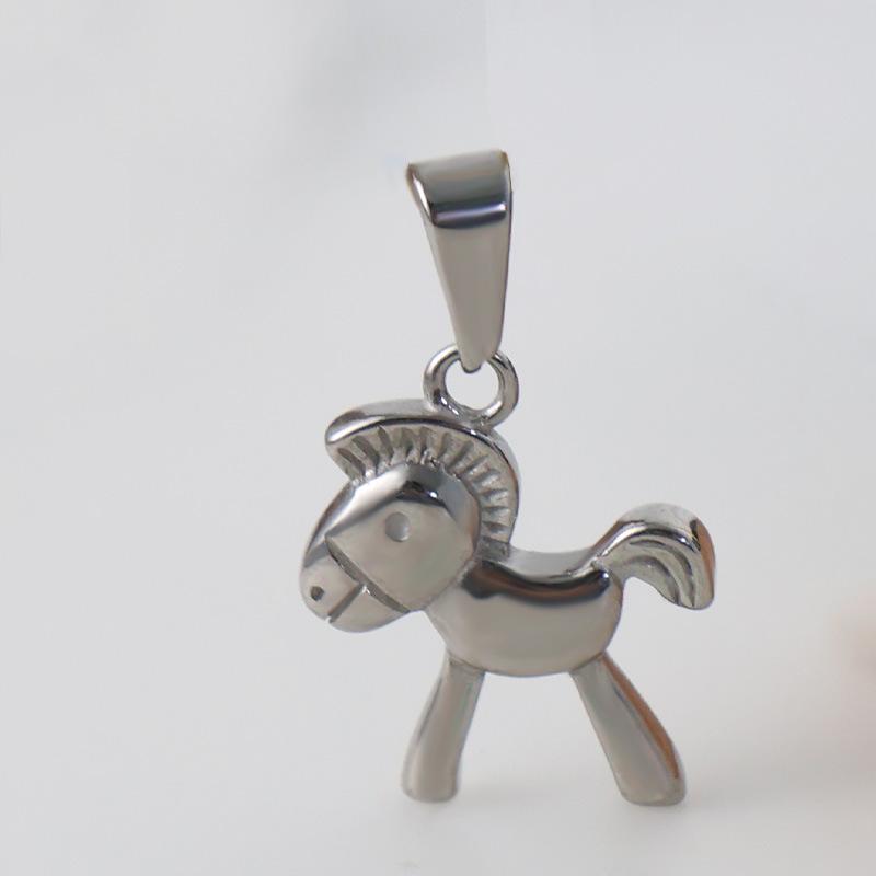 Stainless Steel Unicorn Tiger Horse Pendant For Diy Personalized Animal Necklace Bracelet Charms Jewelry Making Accessories