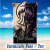 Beach Towel Custom Name Text, Quick Dry Large Towel For Beach HomeBleach Anime