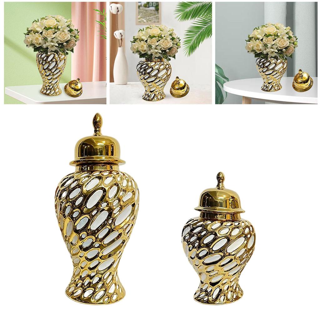 Elegant Porcelain Storage Jar - Chinese Inspired Decor for Home and Events