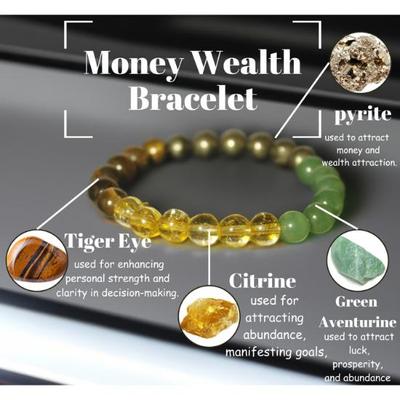Money Wealth Bracelet | Attract Wealth | Prosperity Wealth Abundance Bracelet | Bracelet for Financial Success | Ideal Gift For Loved One