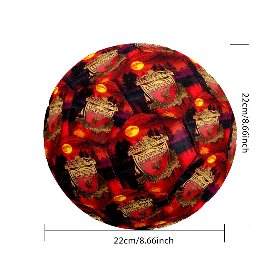 Liverpool Soccer Ball Size 5 Football Machine Sewn Indoor Outdoor Universal Football Ideal for Soccer Enthusiasts Birthday Christmas Wedding Party Gif