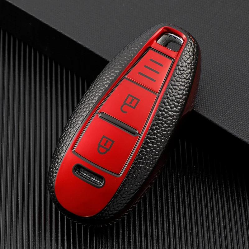 Tpu Leather Auto Shell Fob For Suzuki Vitara Swift Ignis Kizashi Sx4 Baleno Ertiga Car Key Case Cover Accessories