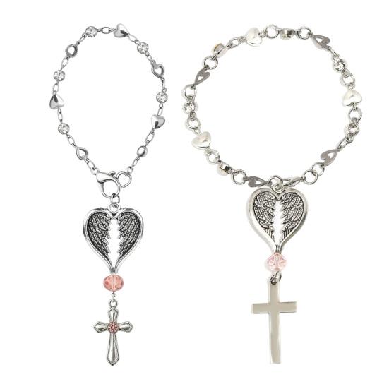 Baptism Rosary Catholic Mini Rosary Angel Wings Rosary Beads Finger Rosaries