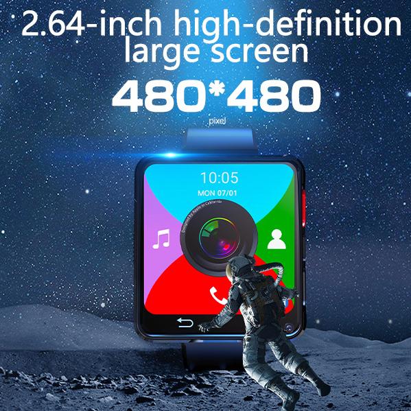 Android 11 Smartwatch, 3GB+32GB, Abnehmbare Outdoor-Uhr, GPS, 5MP Kamera, Wi-Fi, 1200mAh, 2,64-Zoll-Display